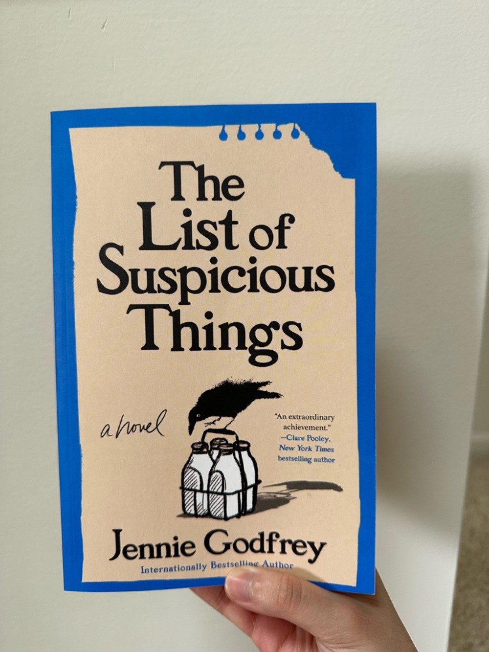 The List of Suspicious Things by Jennie Godfrey - Beige & Blue Paperback